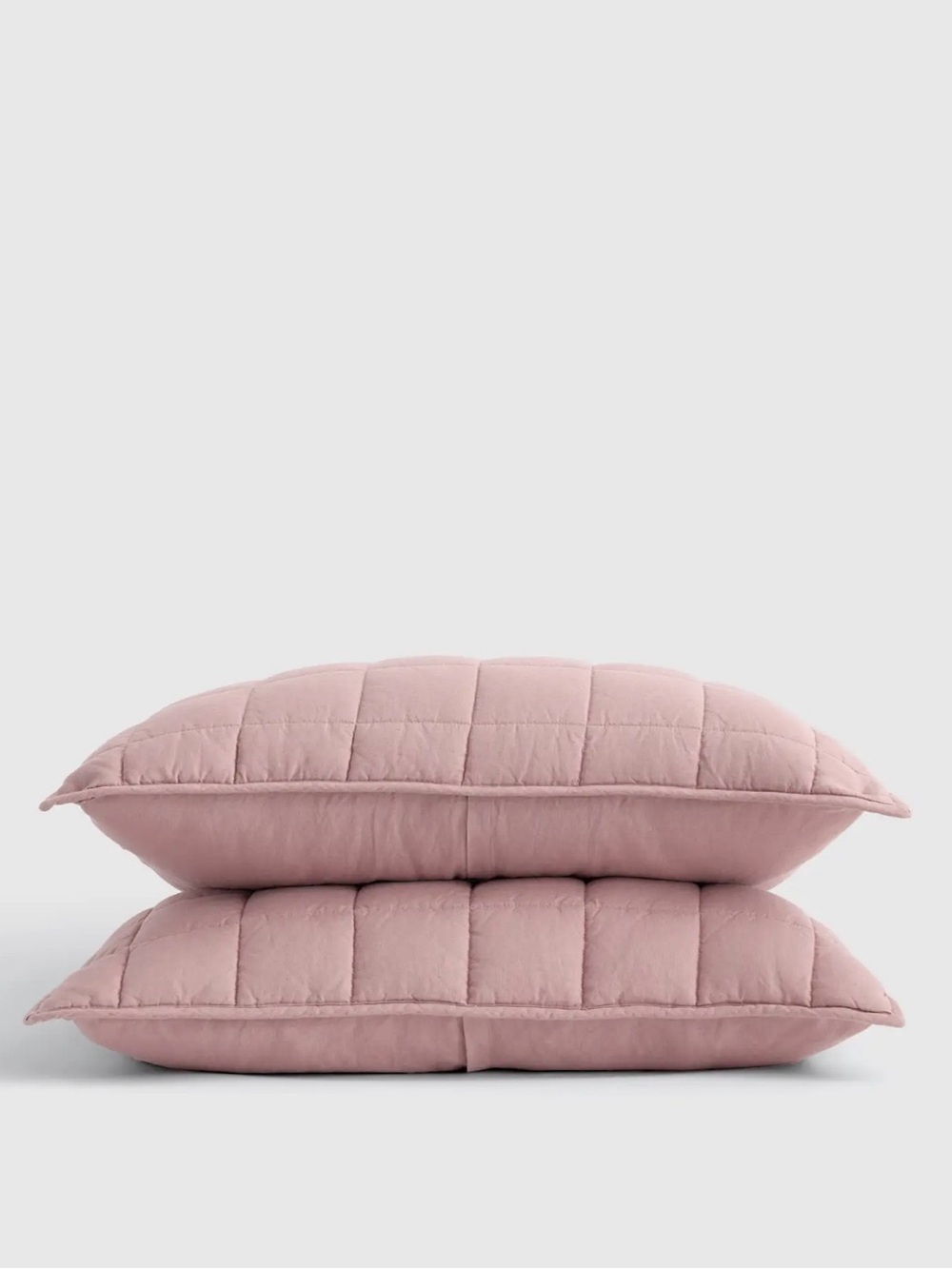 NWOT Dusty Mauve European Linen Box King Sham Set - Retail $70